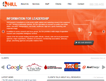 Tablet Screenshot of hillresearch.com